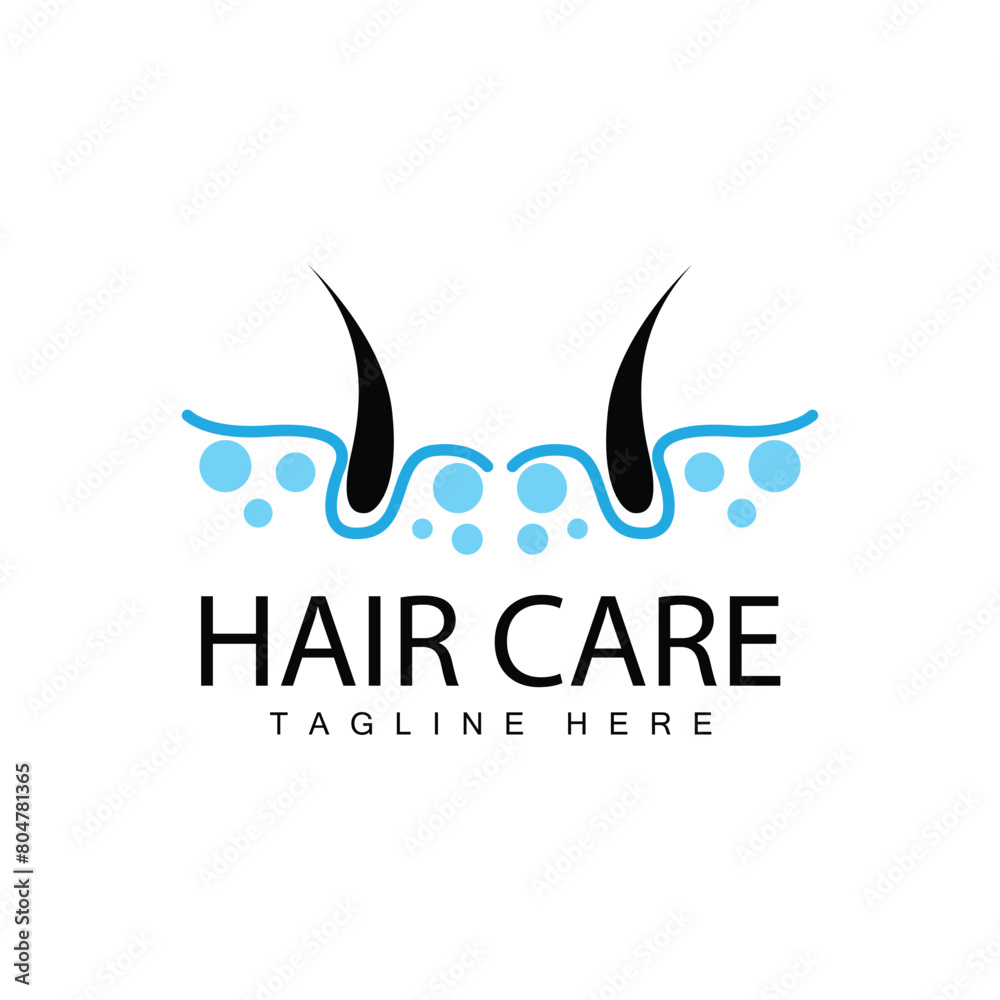 Hair care logo design simple hair skin care silhouette illustration vector template Hair care logo design simple hair skin care silhouette illustration vector template
