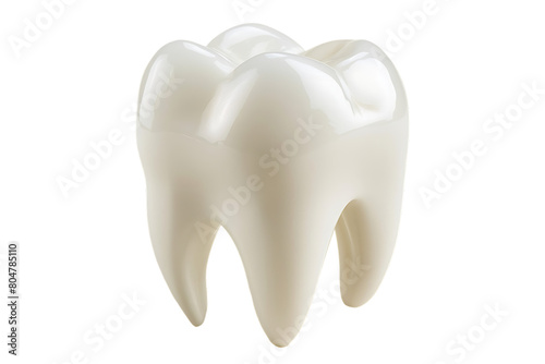 White tooth model  isolated on a white background