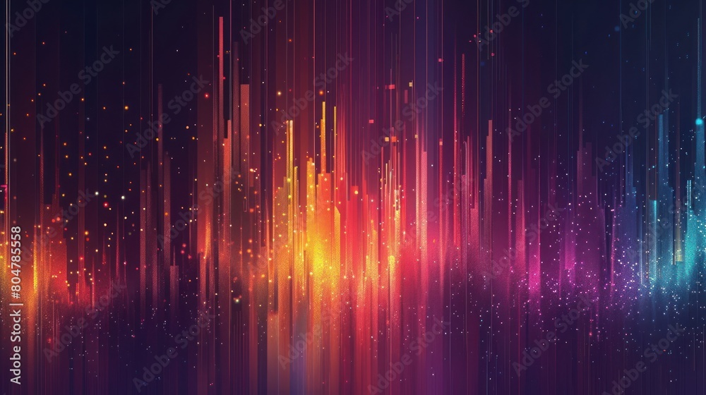 abstract background digital Full color equalizer sound