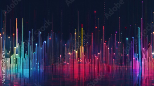 abstract background digital Full color equalizer sound photo
