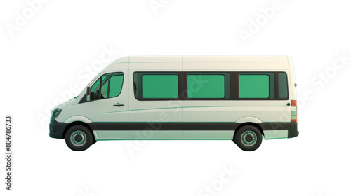  Passenger van isolated on white background, png transparent
