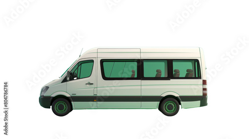  Passenger van isolated on white background, png transparent