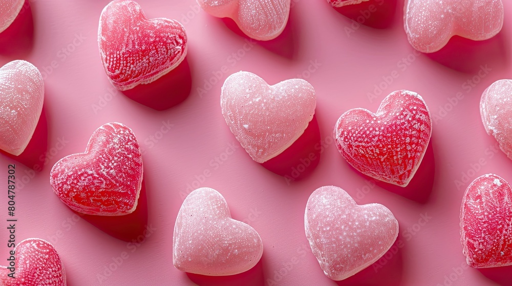 Capture the essence of Valentine s Day love anniversaries and relationships with a delightful image of candy hearts set against a charming pink backdrop offering ample space for your messag Capture the essence of Valentine s Day love anniversaries and relationships with a delightful image of candy hearts set against a charming pink backdrop offering ample space for your messag