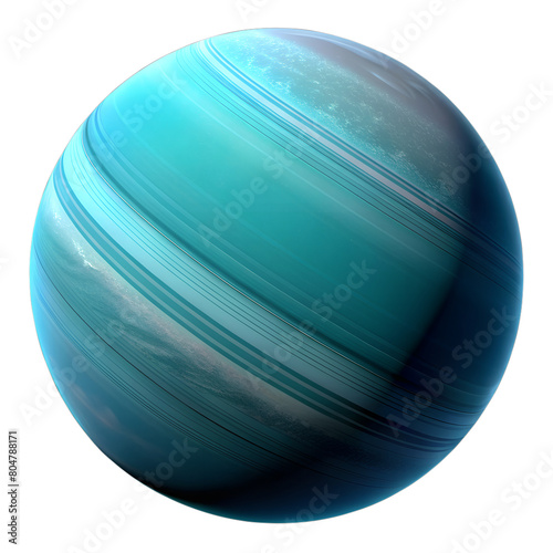 Planet uranus isolated on transparent background