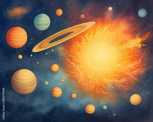 doodle journey through the solar system