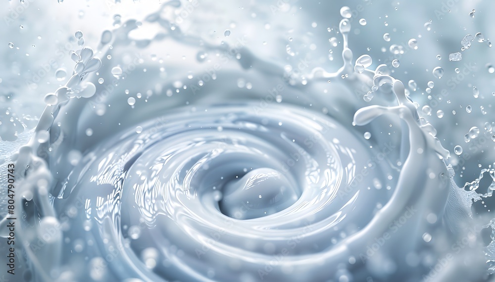 Modern Illustration of an Air Vortex Light Effect with Spiraling Bubbles Modern Illustration of an Air Vortex Light Effect with Spiraling Bubbles