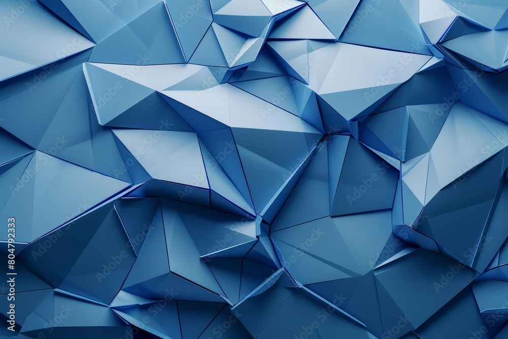 Create a seamless, geometric, 3D, low-poly background pattern in cool blue tones. The design should be clean, modern, and have a futuristic feel. Create a seamless, geometric, 3D, low-poly background pattern in cool blue tones. The design should be clean, modern, and have a futuristic feel.