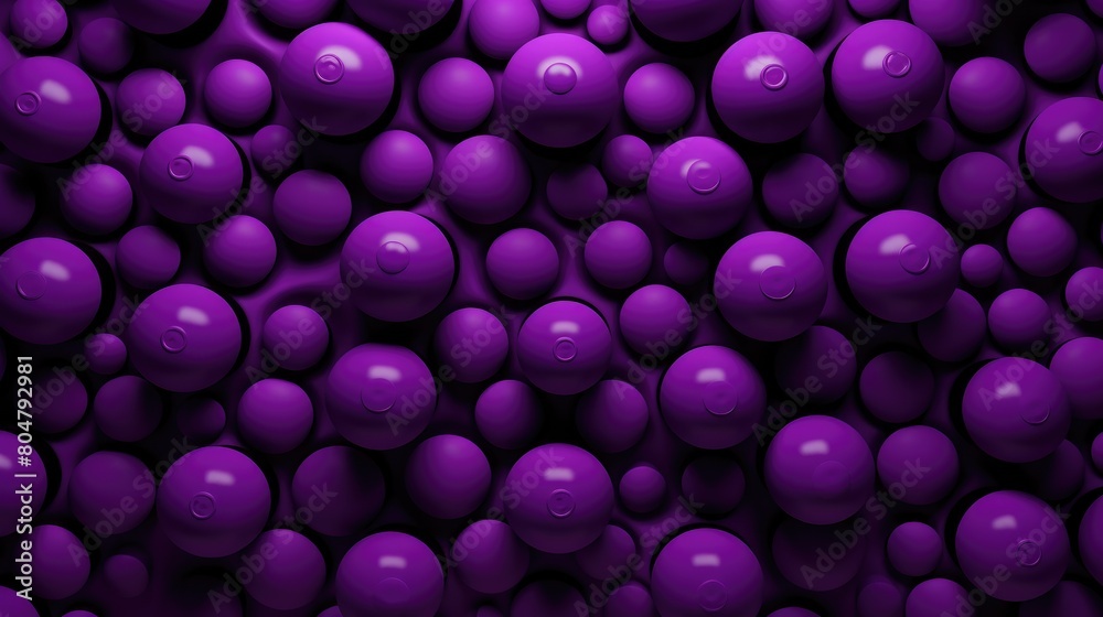 Chic purple construction plate adorned with bold black circles, a stylish and modern statement. Ai Generated.