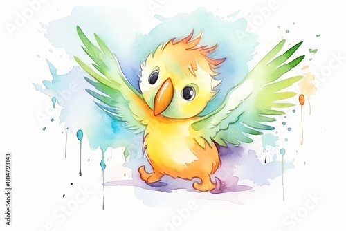 energetic parrot dancing to music photo