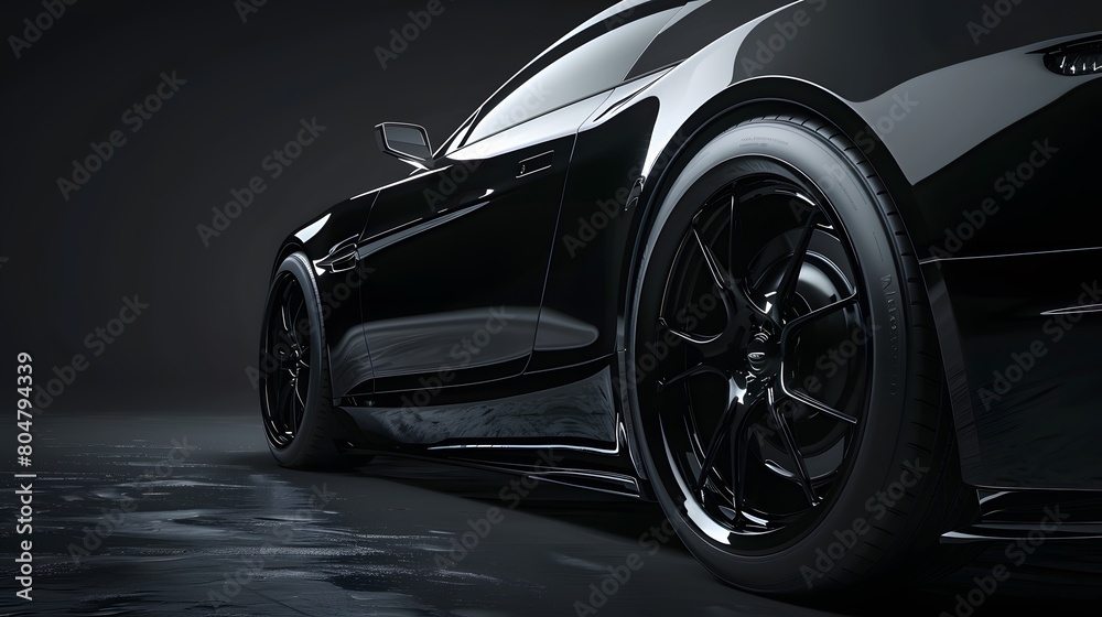 black modern car