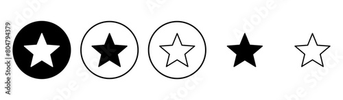 Star Icon set. rating icon vector. favourite star icon