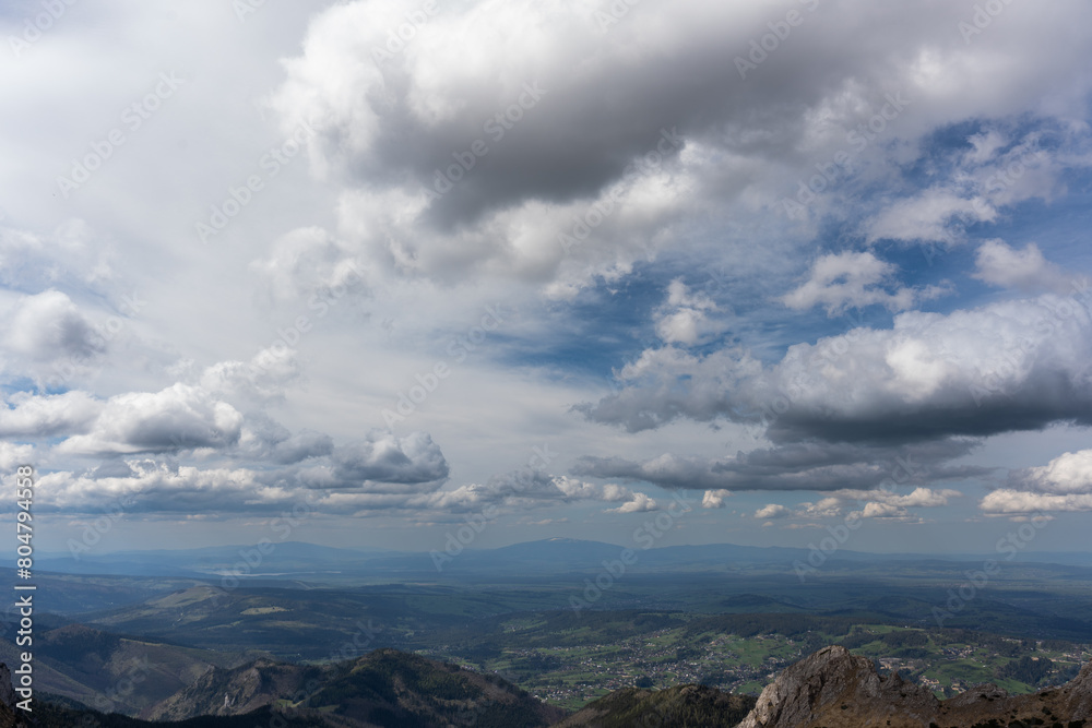 Fototapeta premium Mountain landscapes in early spring 
