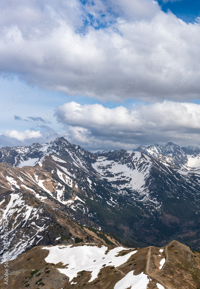 Obraz premium View from the Kopa Kondratska mountain. Slovak mountains. 