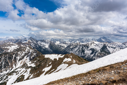 View from the Kopa Kondratska mountain. Slovak mountains. 