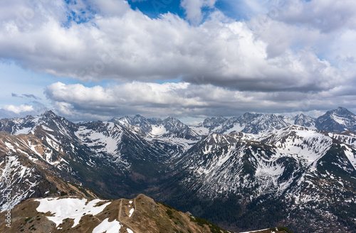 View from the Kopa Kondratska mountain. Slovak mountains.  photo