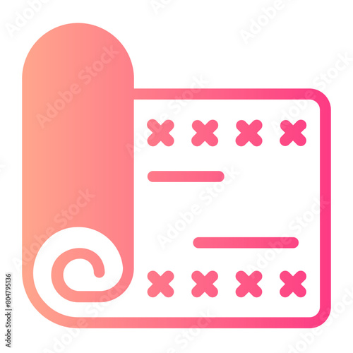 yoga mat gradient icon