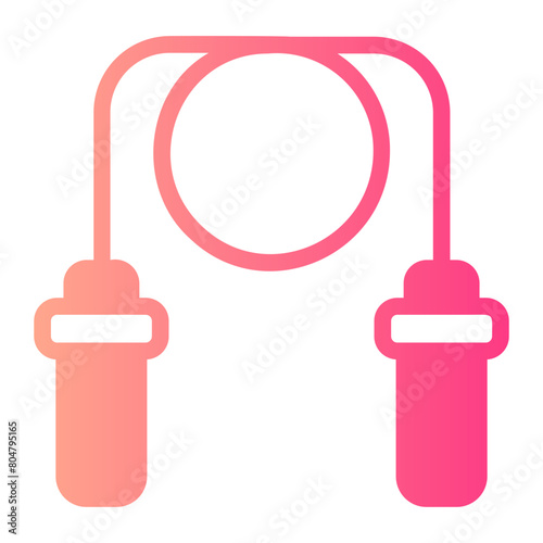 jumping rope gradient icon
