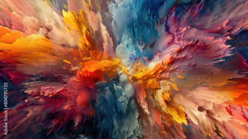 Enter a realm of innovation and creativity with an abstract colorful background, Ai Generated.