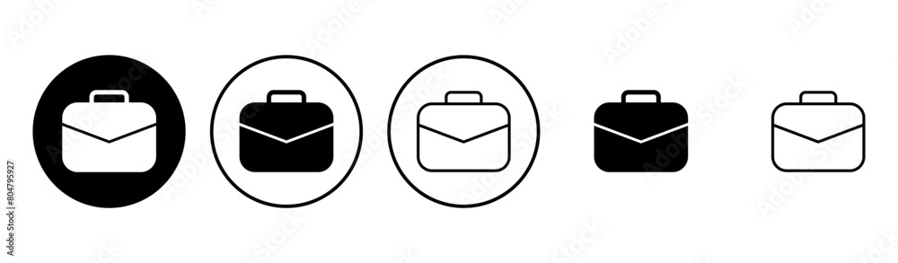 Briefcase icon set. suitcase icon. luggage symbol. Briefcase icon set. suitcase icon. luggage symbol.