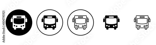 Bus icon set. bus vector icon