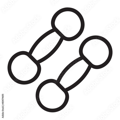 dumbbell line icon