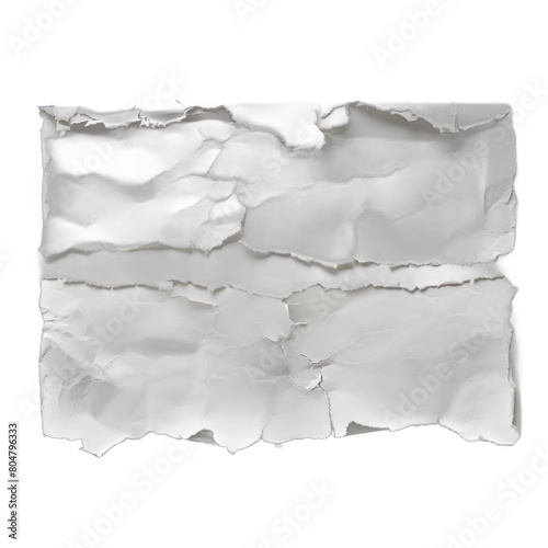 Isolated Ripped Paper PNG on Transparent Background. Torn and Distressed Paper Illustration for Design Projects.