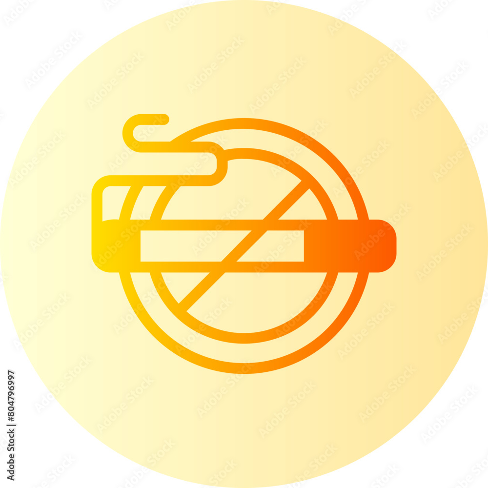no smoking gradient icon no smoking gradient icon