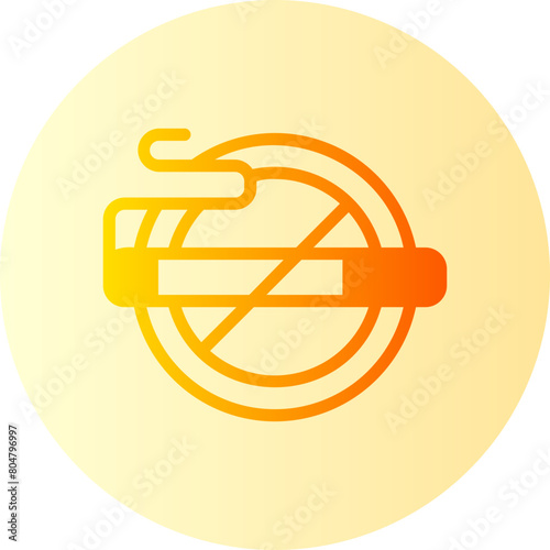 no smoking gradient icon