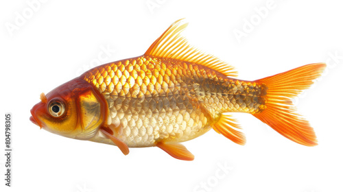 Fish   gold fish  on white background  png transparent
