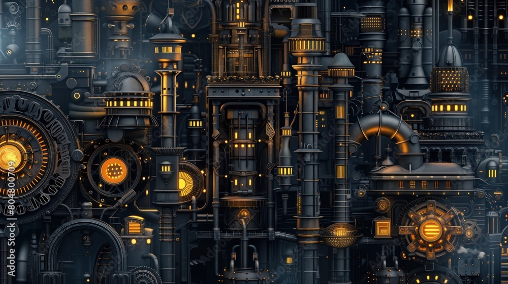 Fototapeta premium a steampunk-inspired industrial background texture