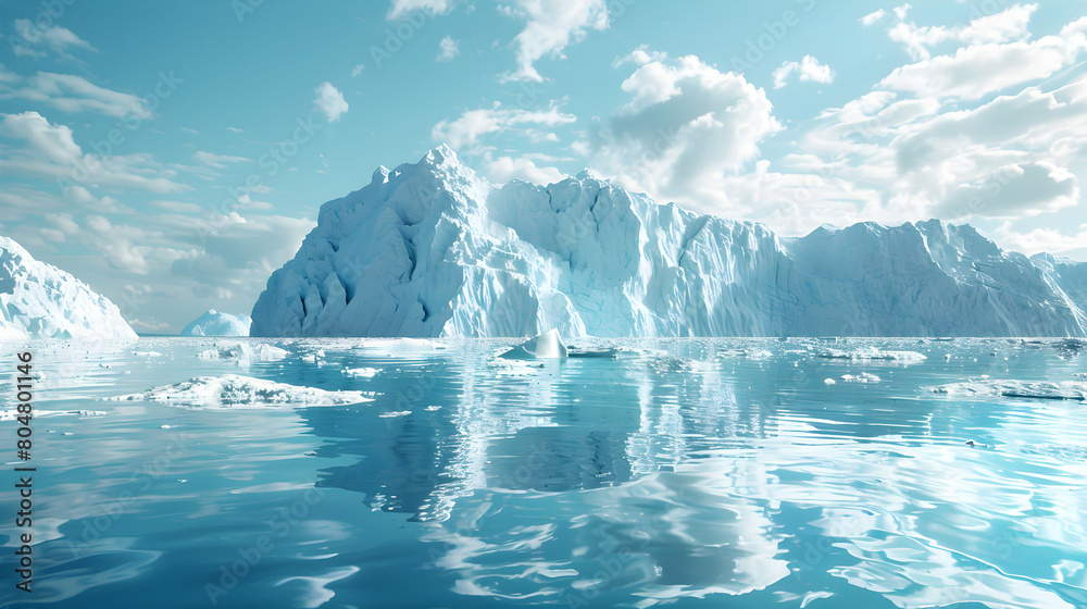 Urgent Warning: Illustration of Melting Ice Caps and Glaciers Depicting Rapid Loss Due to Global Warming Urgent Warning: Illustration of Melting Ice Caps and Glaciers Depicting Rapid Loss Due to Global Warming