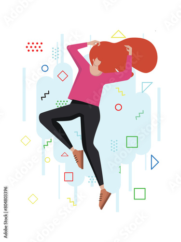 Flat Character Design for fashion model