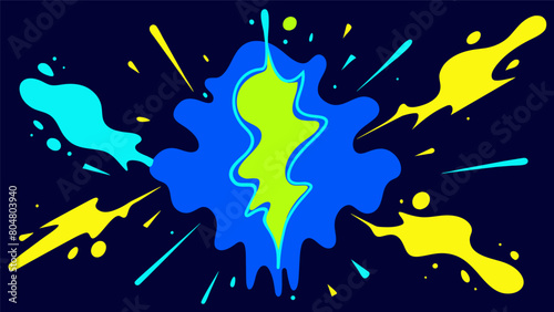 Splashes of neon yellow and electric blue could be seen in the clients paintings each stroke a representation of their journey towards emotional.
