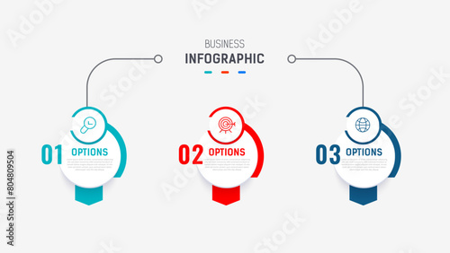 Three Step Infographic label design Vector template with line icons. process steps diagram, presentations, workflow layout, banner, flow chart, info graph vector illustration.