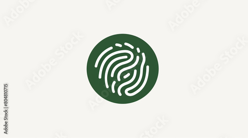 A sleek and circular human thumbprint logo, available in both color and white variations. This minimalist design exudes sophistication and modernity, with the thumbprint symbolizing uniqueness 