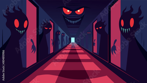 The hall seemed to have a sinister personality of its own manipulating the visitors emotions and fears until they were consumed by paranoia..