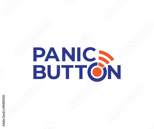 Panic Button logo icon design template