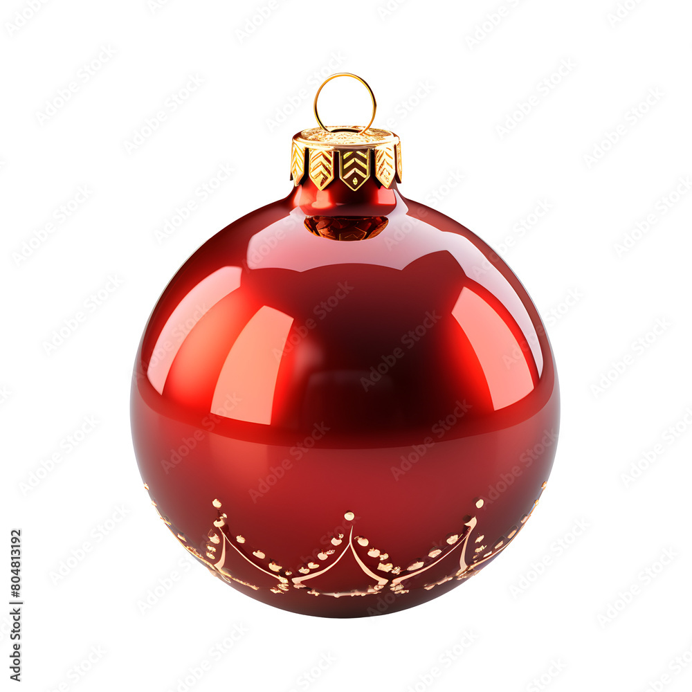 Obraz premium red christmas ball
