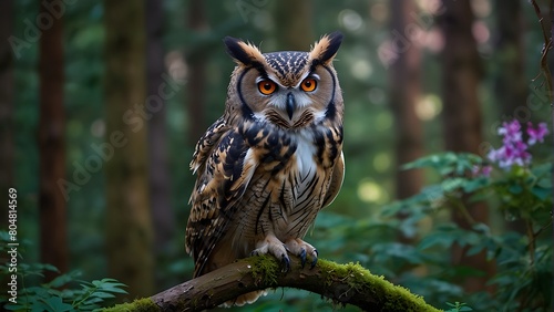 great horned owl Enchanted Guardian The Vibrant Owl