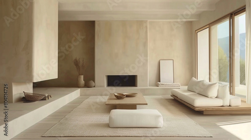 a minimalist living room interior © Aqsa