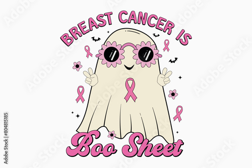 Halloween breast cancer,ghost,breast cancer awereness photo