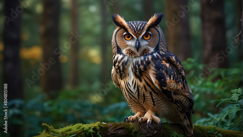 great horned owl Enchanted Guardian The Vibrant Owl