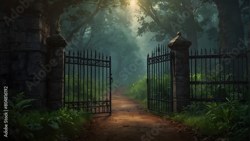 Beyond the gate lies a world of possibilities waiting to be explored ai_generated