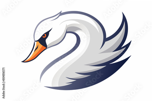 swan head logo vector illustration