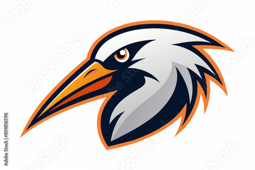 stork head logo vector illustration © CreativeDesigns