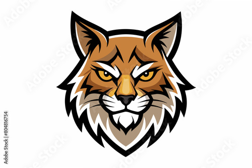 scottish wildcat head logo vector illustration