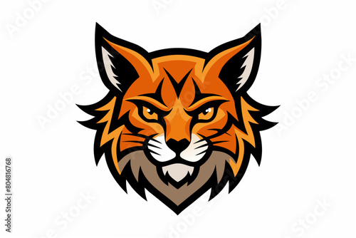 scottish wildcat head logo vector illustration