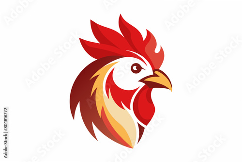 rooster head logo vector illustration © CreativeDesigns