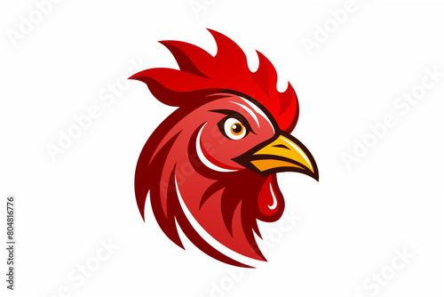 rooster head logo vector illustration © CreativeDesigns