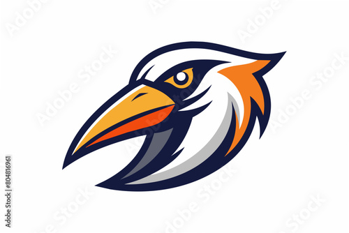 pelican head logo vector illustration